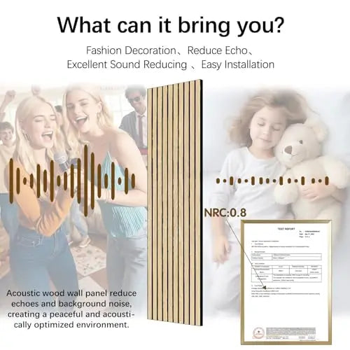 Self Adhesive 3D Acoustic Wood Slat Wall Panels for Studios