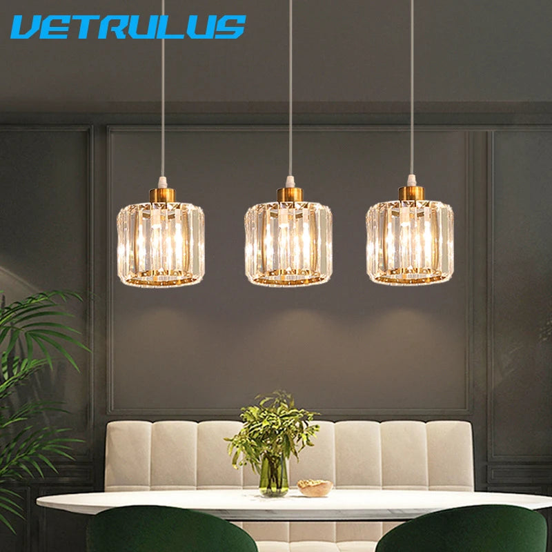 VETRULUS Modern K9 Crystal Ceiling Chandelier Pendant Light