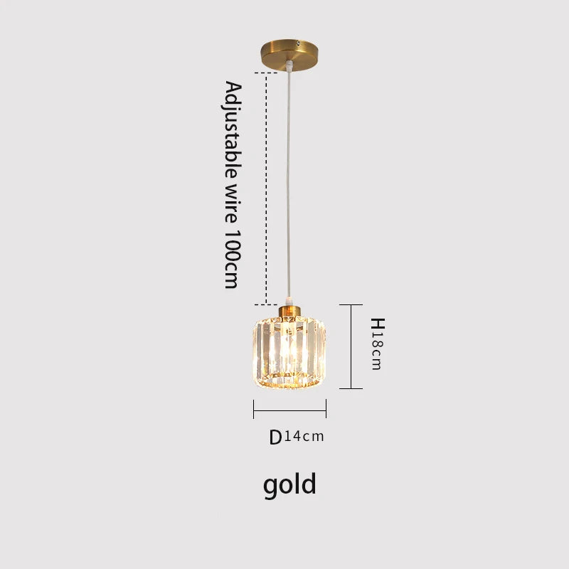 VETRULUS Modern K9 Crystal Ceiling Chandelier Pendant Light