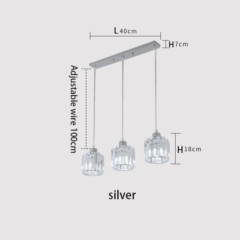 VETRULUS Modern K9 Crystal Ceiling Chandelier Pendant Light