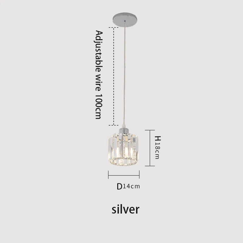 VETRULUS Modern K9 Crystal Ceiling Chandelier Pendant Light